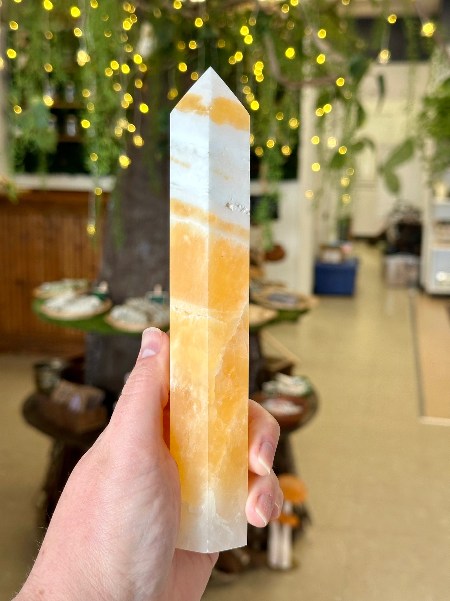 Banded Orange Calcite Tower 3