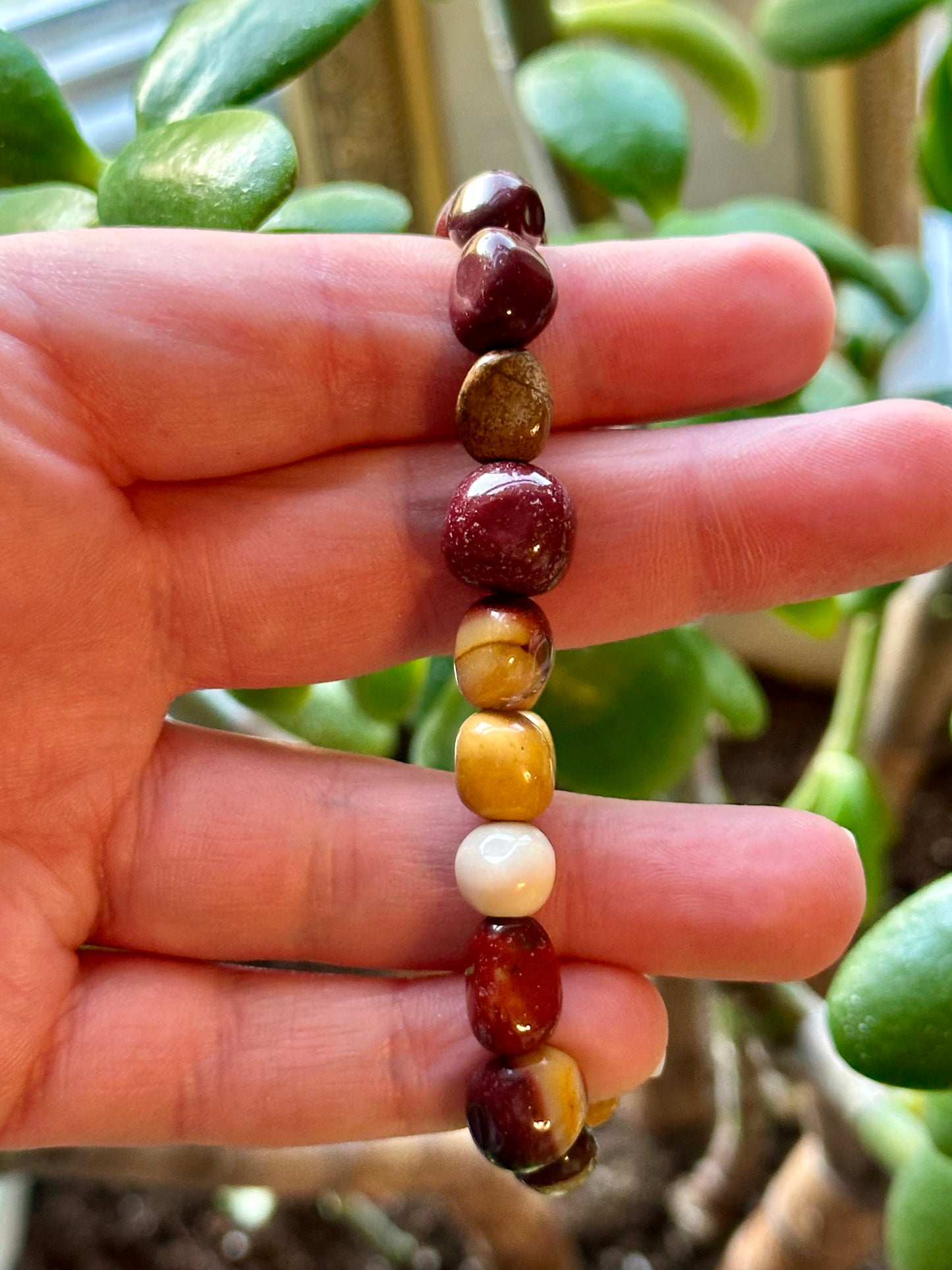Crystal Irregular Tumbled Bead Bracelet 7mm