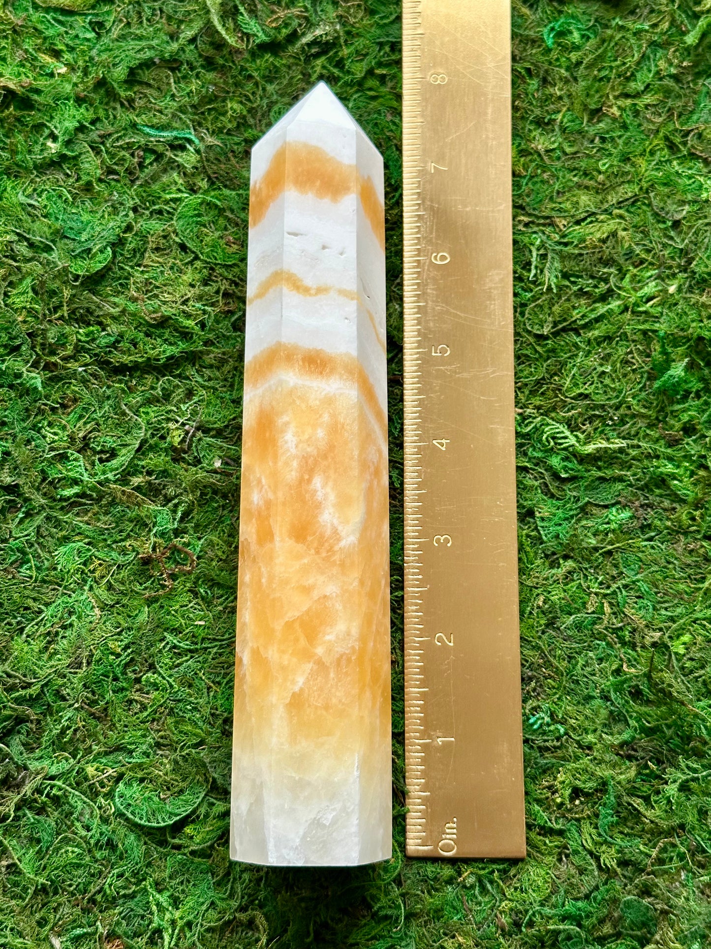 Banded Orange Calcite Tower 4