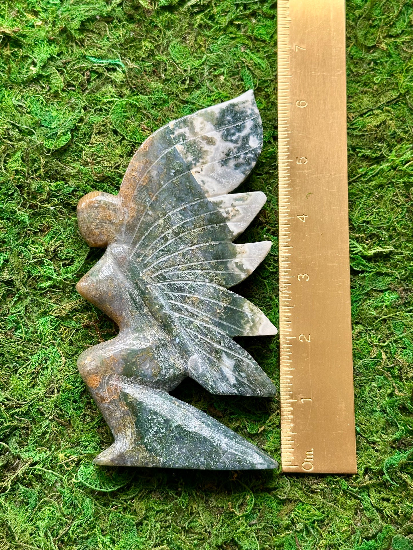 Ocean Jasper Fairy Carving