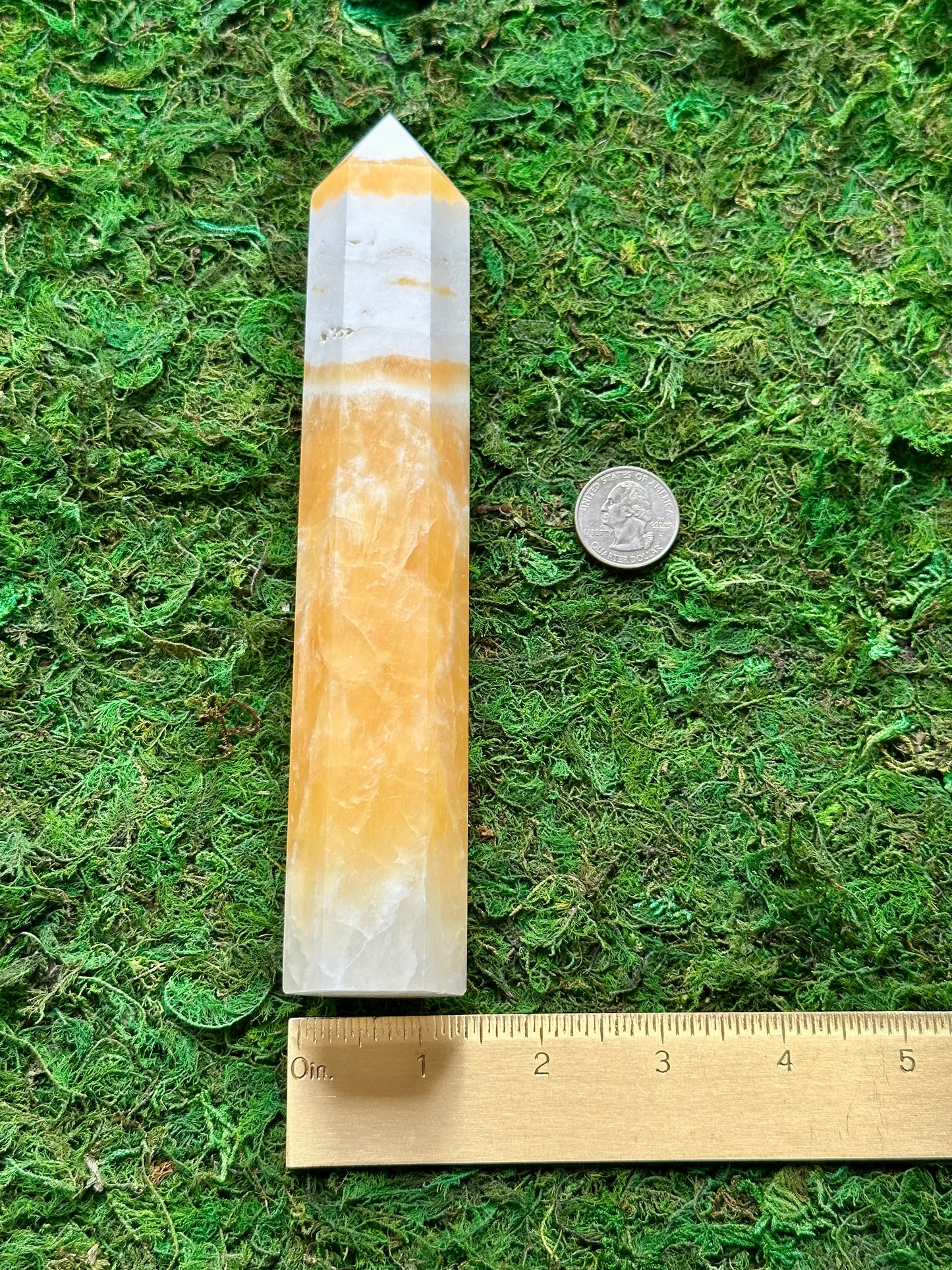 Banded Orange Calcite Tower 3
