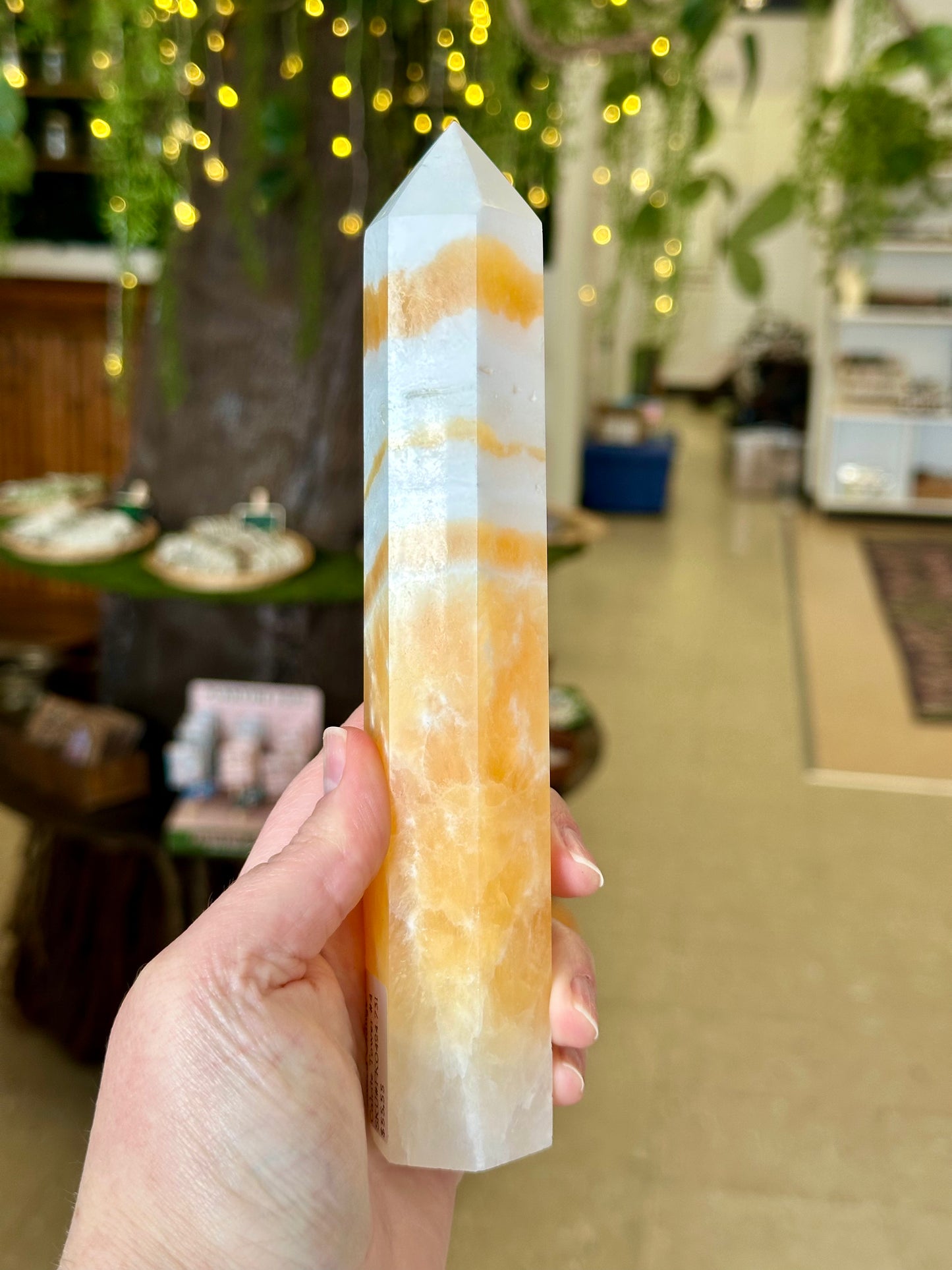 Banded Orange Calcite Tower 4
