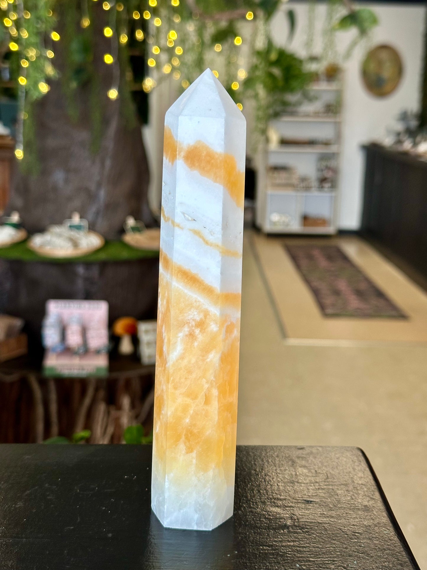 Banded Orange Calcite Tower 4
