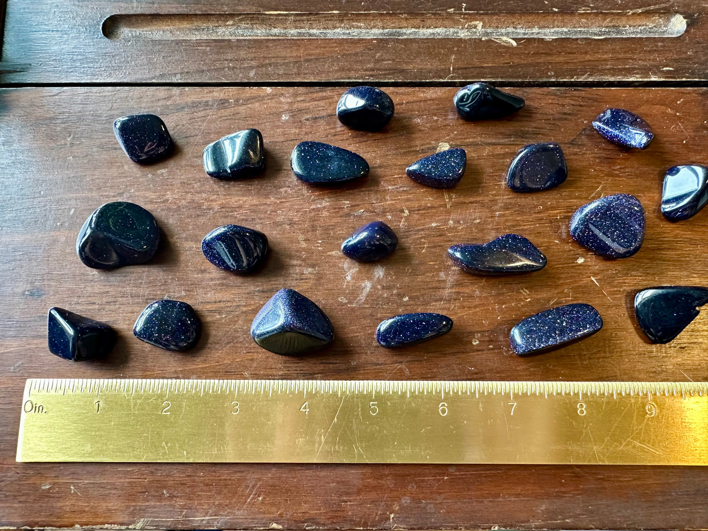 Blue Goldstone Tumble
