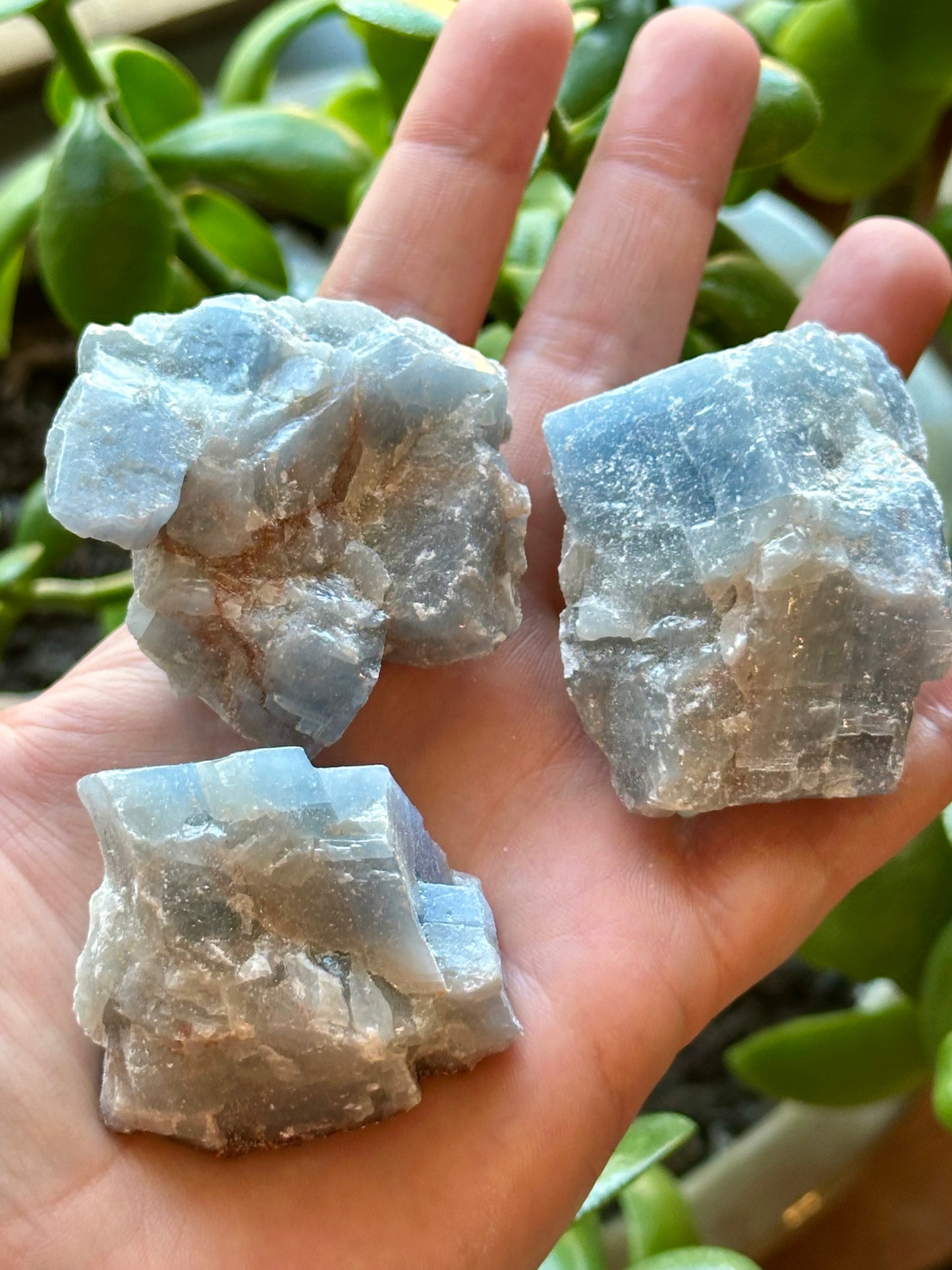 Blue Calcite Raw Chunks
