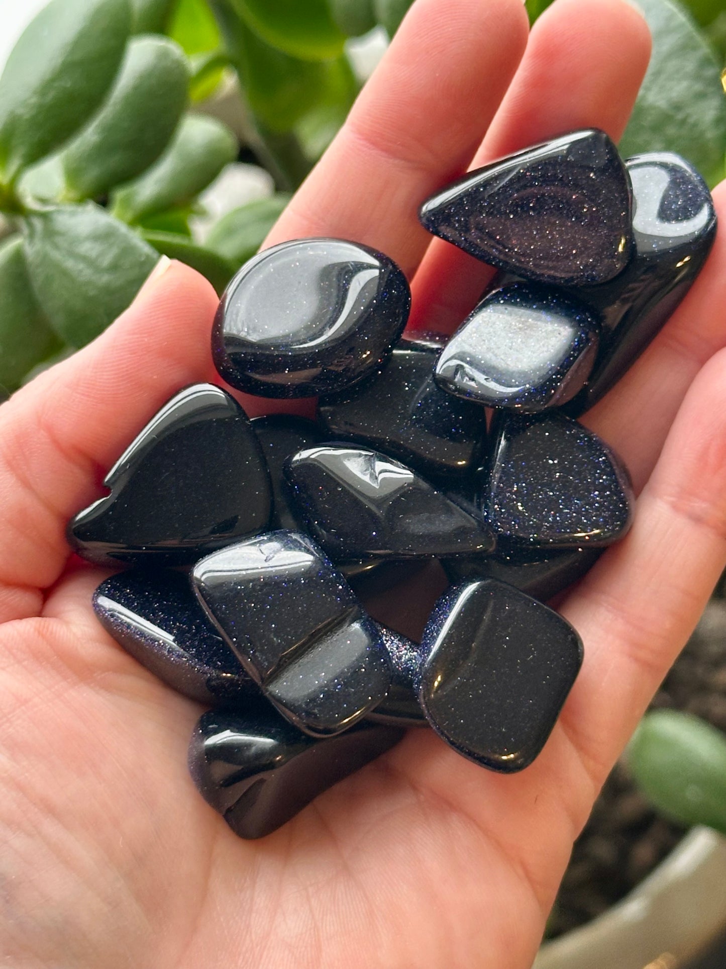 Blue Goldstone Tumble
